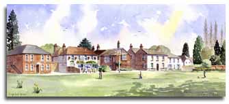 Print of Englefield Green, Berkshire, by artist Lesley Olver